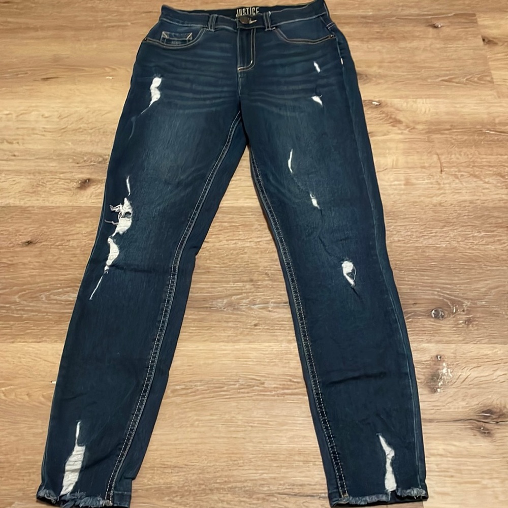 JUSTICE girls high rise skinny jeans